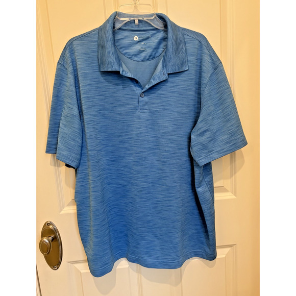 Hagger Mens Blue Performance Polo 2XL Collared Button Golf Shirt - Picture 1 of 3